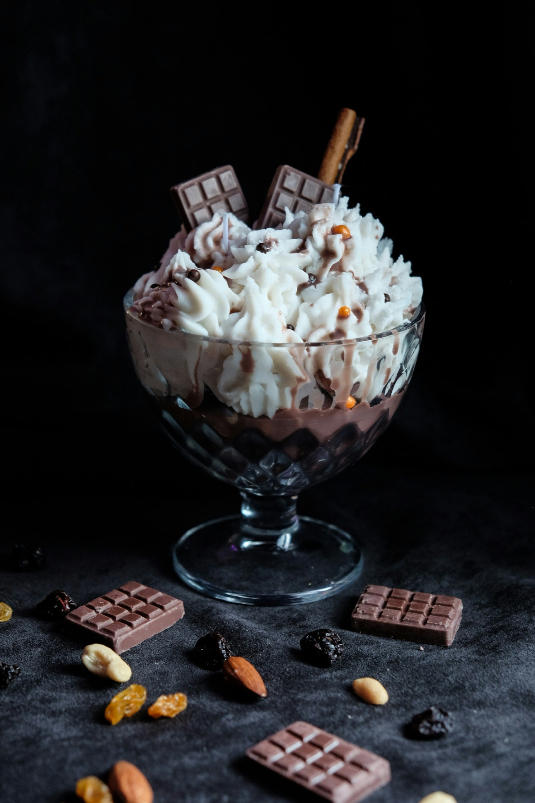 Chocolat Glacé Fruits Secs